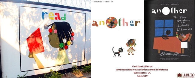Mural featuring the picture book 'Another' by Christian Robinson